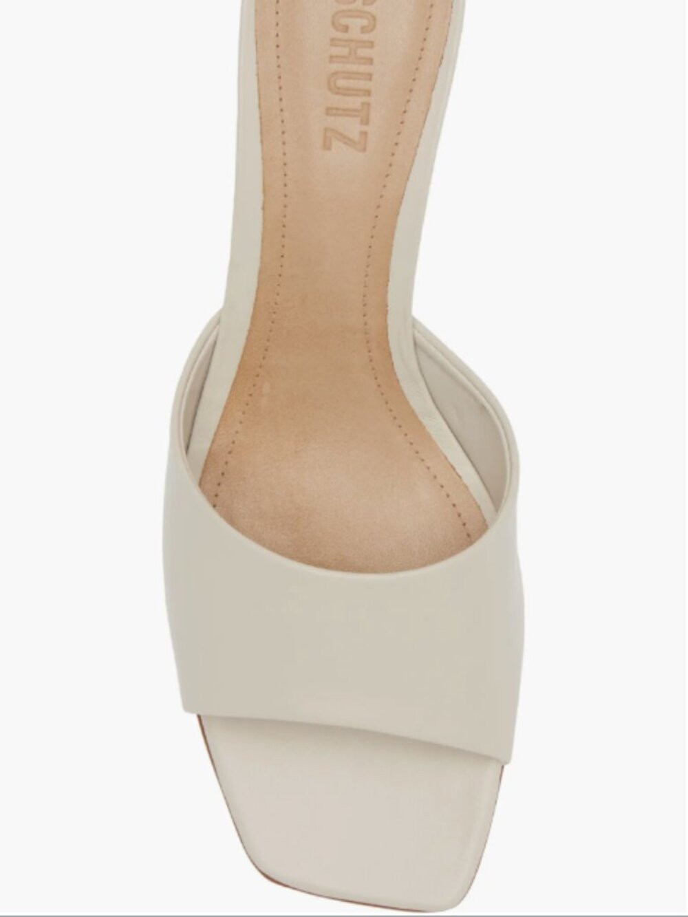 Schutz Dethalia Kitten Heel Slide Sandal in Pearl SZ 7.5 - Picture 4 of 5